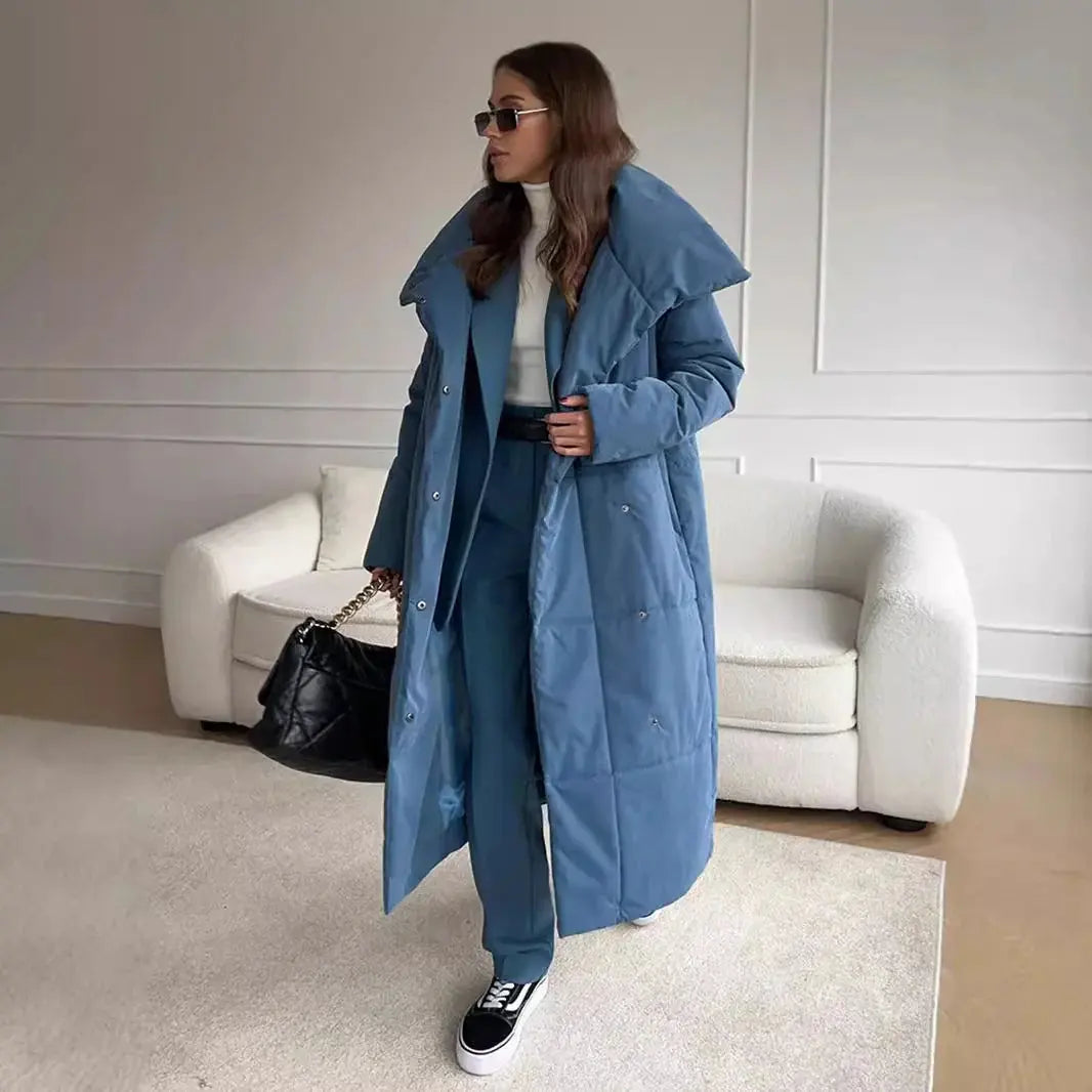 Loose Warm Long Cotton Coat Jacket Angel Wishes