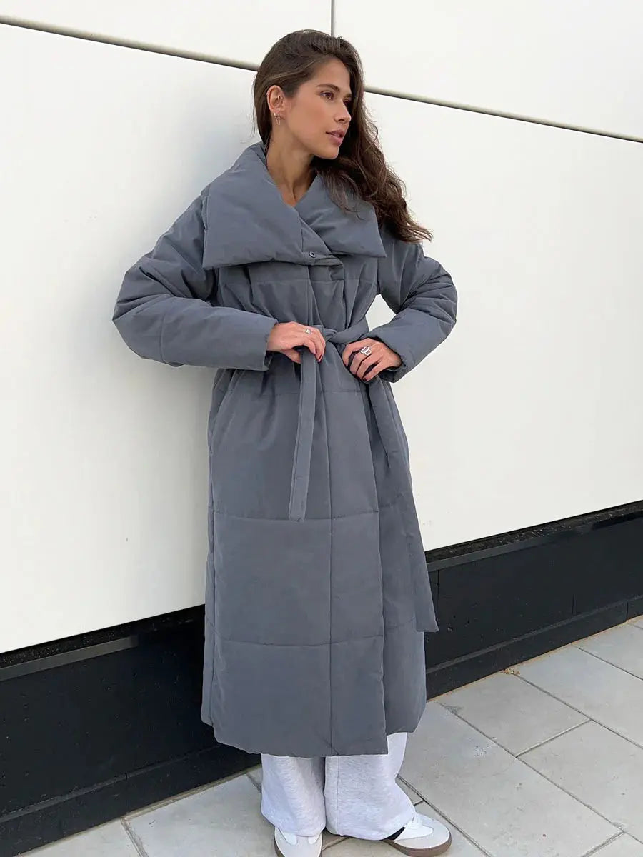 Loose Warm Long Cotton Coat Jacket Angel Wishes