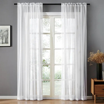 Pure Colour Cotton Curtains Window Screen Angel Wishes