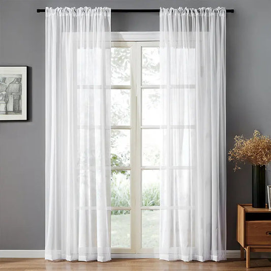 Pure Colour Cotton Curtains Window Screen Angel Wishes