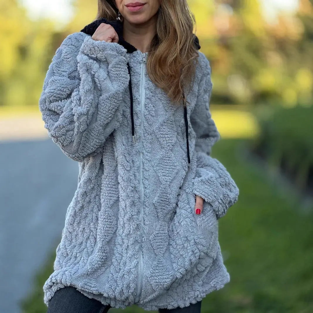 Hooded Solid Colour Cardigan For Women Angel Wishes