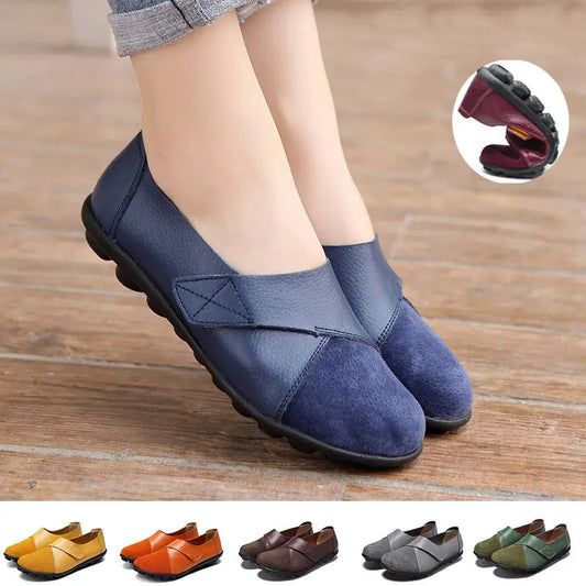 Women Loafers Patchwork Soft Sole Flat Shoes Angel Wishes