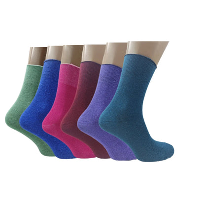 6  12  24 Pairs Womens Colorful Soft Rubber Sole Socks Comfy Angel Wishes