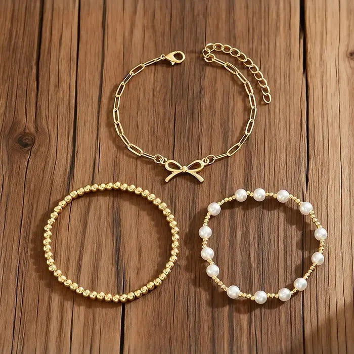 Faux Pearl Bracelet - Angel Wishes