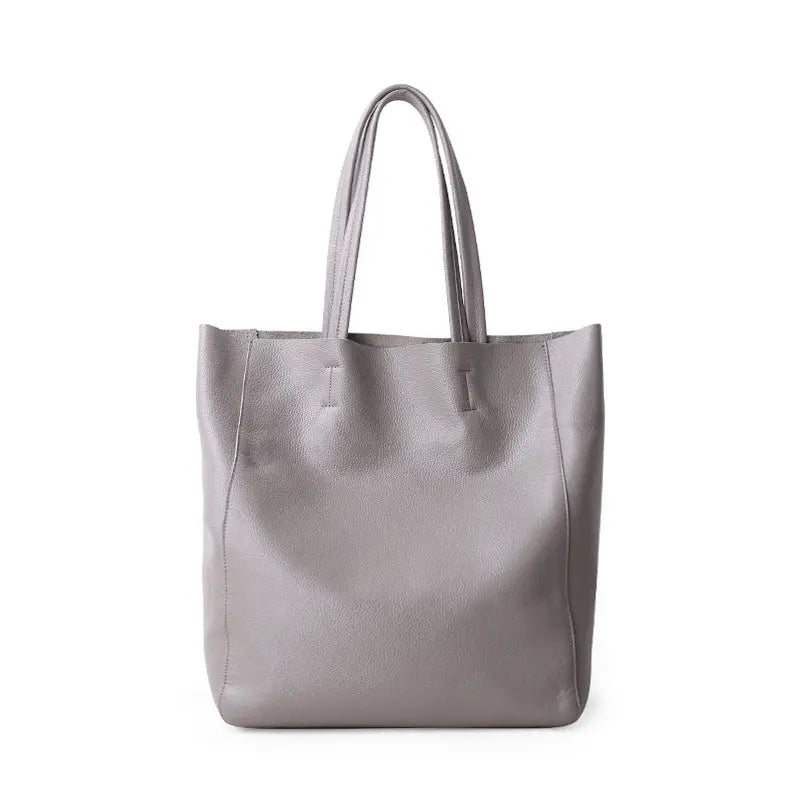 The First Layer Of Cowhide Large-capacity Tote Bag Cowhide Simple Soft Leather Angel Wishes