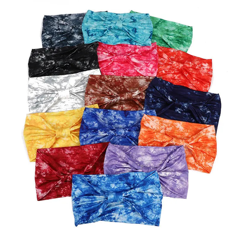Tie-dye Sports Sweat-absorbent Hair Band Headscarf Angel Wishes