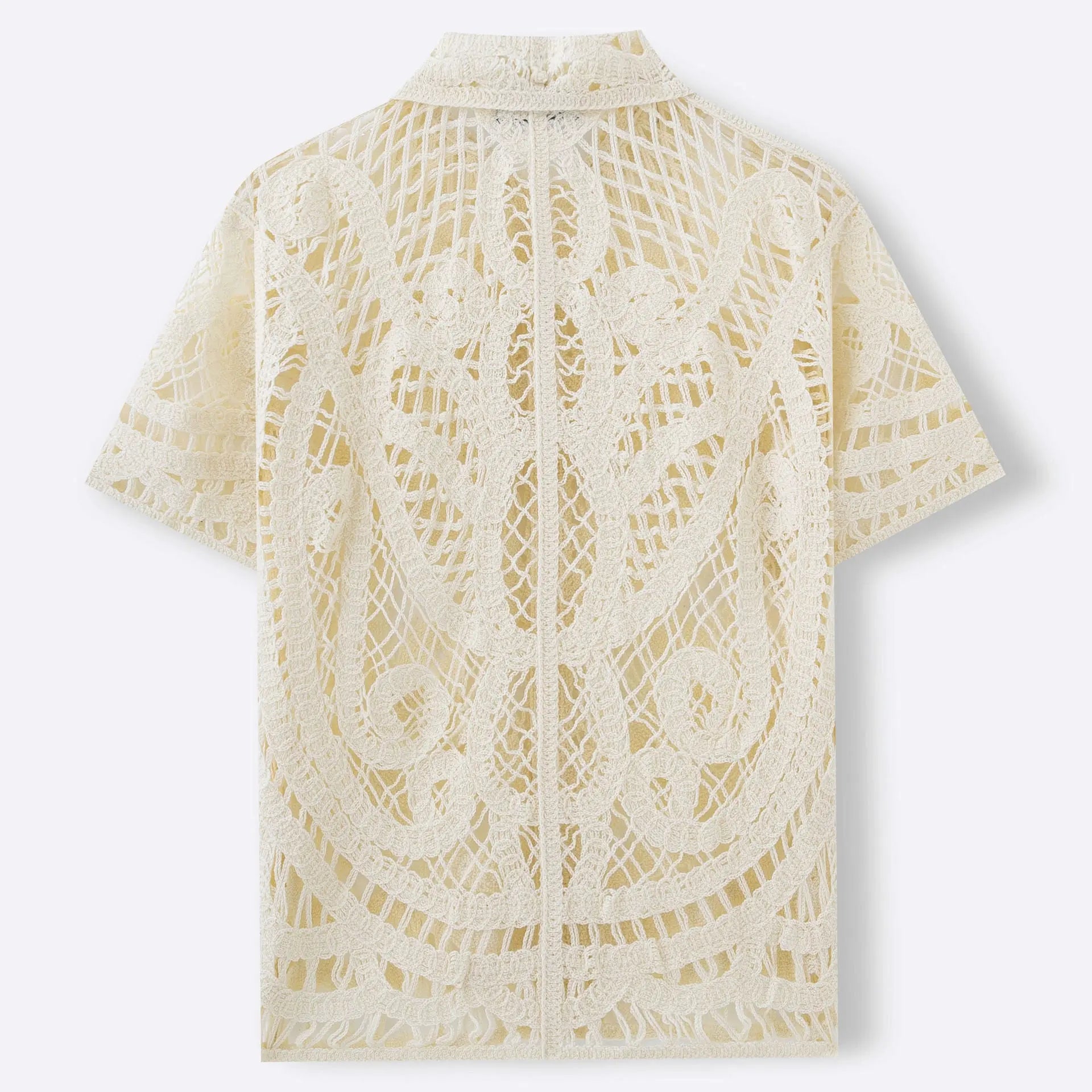 Short Sleeved Crochet Sweater for Men Angel Wishes