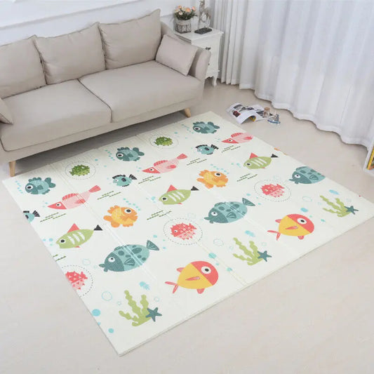 2 Sided Baby Play Mat Reversible Baby Kids Crawling Mat Folding Waterproof Mat Angel Wishes