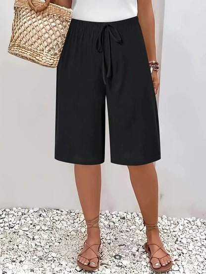 Casual Fashion Solid Colour or Cropped Shorts Angel Wishes