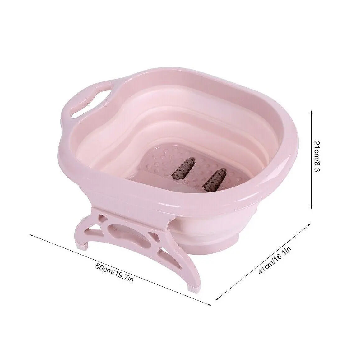 Foot Spa Pedicure Wet Bath Bubble Massage Bucket Feet Therapy Soothing Folding Angel Wishes