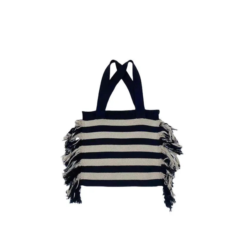 Women's Knitting Bag Collision Color Single Interval Angel Wishes