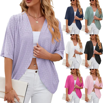 Half Sleeves Cardigan Knitted Cardigan Coat Office Cardigan Angel Wishes