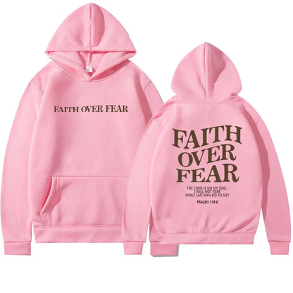 Faith Over Fear Unisex Christian Hoodie Angel Wishes