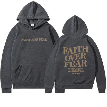 Faith Over Fear Unisex Christian Hoodie Angel Wishes