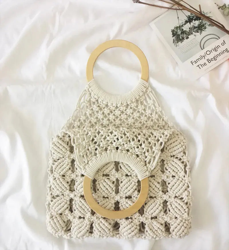 Knitted Square Handbag Angel Wishes