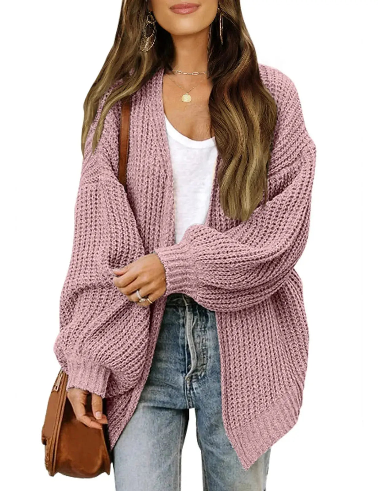 Loose  Knitted Cardigan Angel Wishes