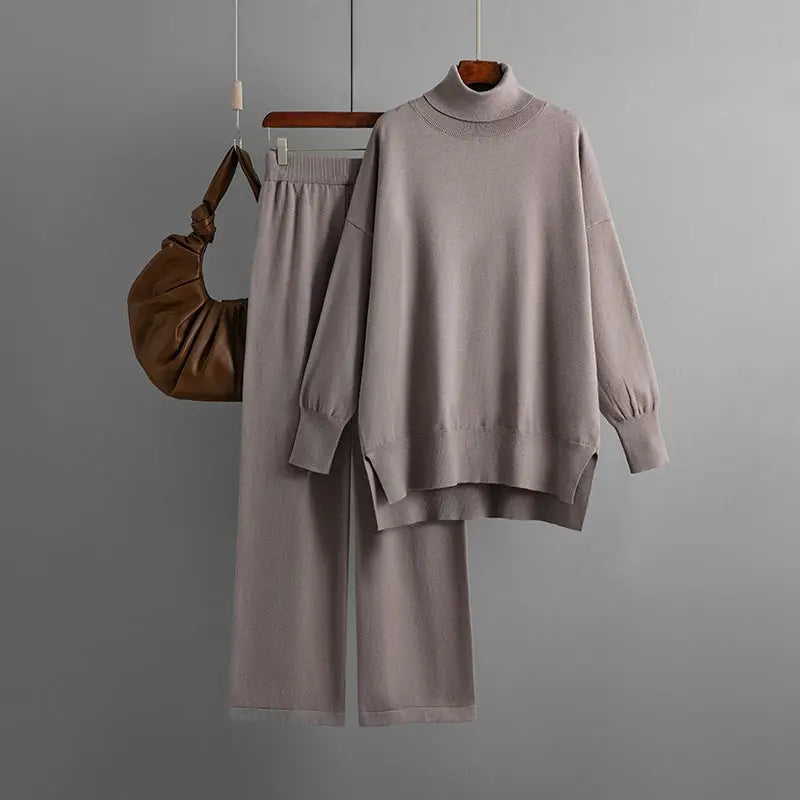 Knitted Two-piece Trousers And Top Angel Wishes