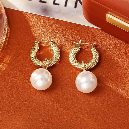 Pearl Earrings High-grade Fashion Special-interest Women Angel Wishes