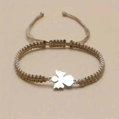 Cute Stainless Steel Hand-woven Angel Bracelet Angel Wishes