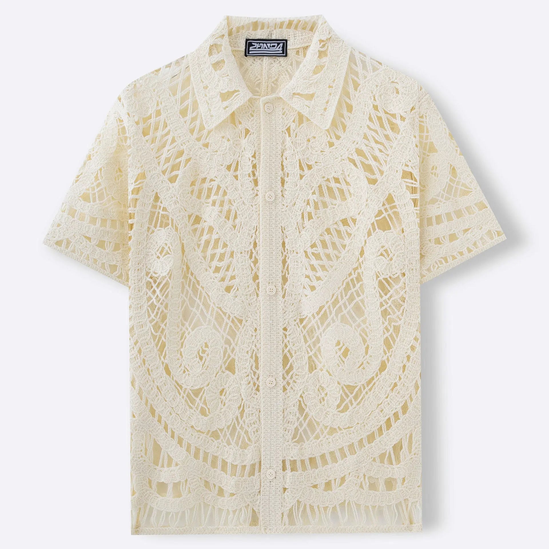 Short Sleeved Crochet Sweater for Men Angel Wishes