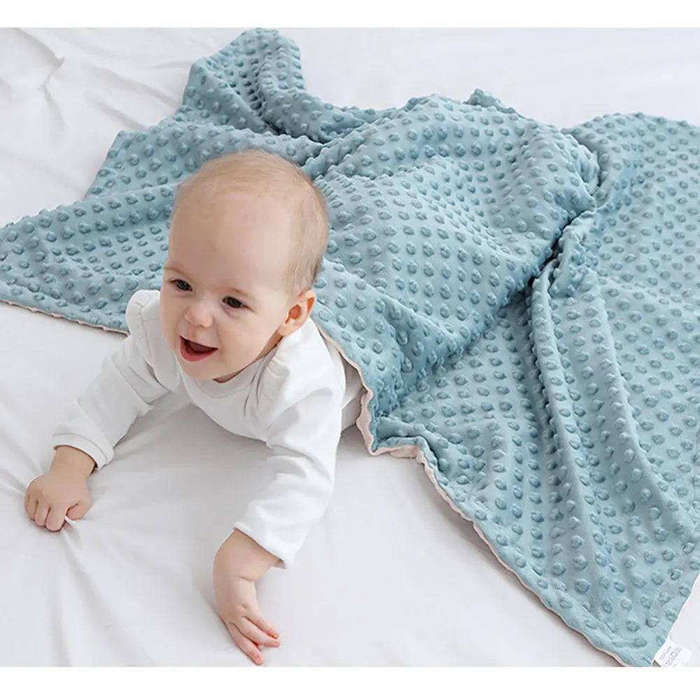 Baby Blanket For Girls Super Soft Double Layer With Dotted Backing Soft Baby Blanket With Dotted Backing Newborn Nursery Swaddling Blankets Infants Boys Girls Receiving Blanket For Toddler - Angel Wishes