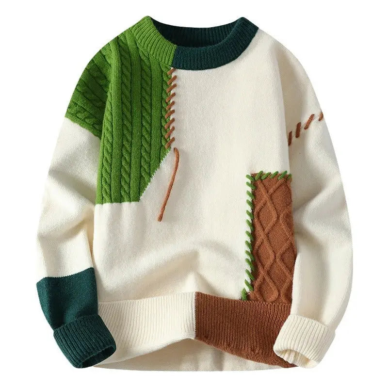 Men's Colour block Pullover Sweater Angel Wishes