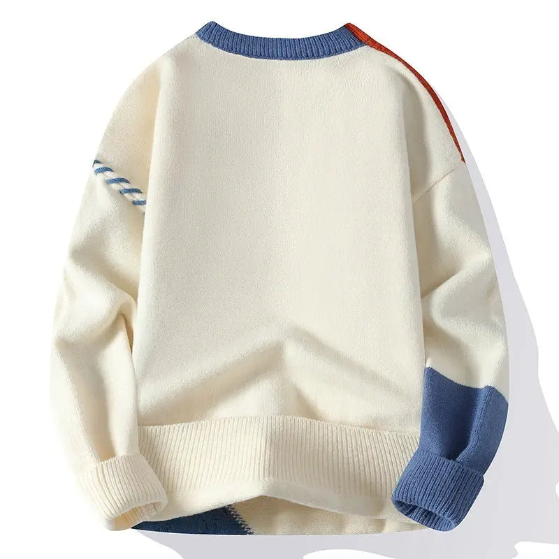 Men's Colour block Pullover Sweater Angel Wishes