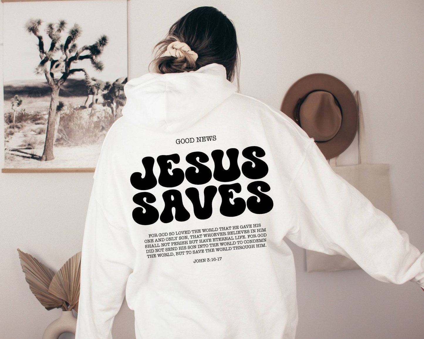 Jesus Saves Hoodie Bible Verses Appear Church Sweater Angel Wishes