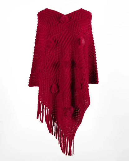 Fringed Cloak Shawl Sweater Angel Wishes