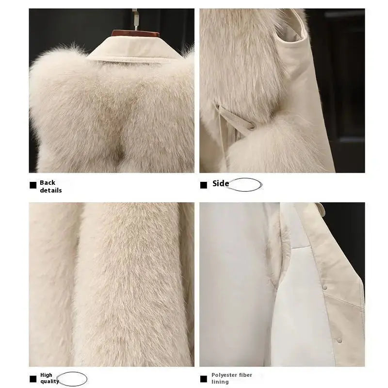 Fur Vest Short Coat Autumn And Winter New Patchwork Winter Fox Fur Jacket Women Short Artificial Fur Coat Elegant Female Warm Vest Angel Wishes