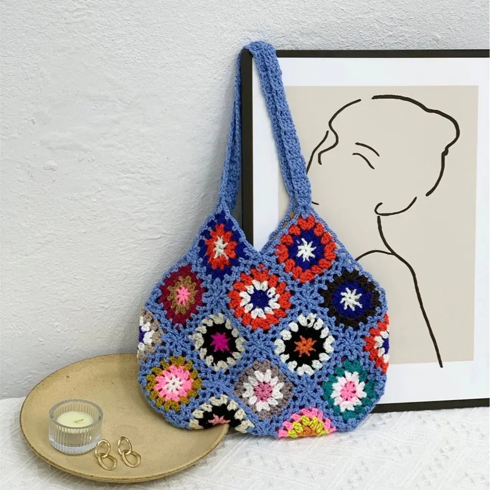 Crochet Flower Shoulder Bag Angel Wishes