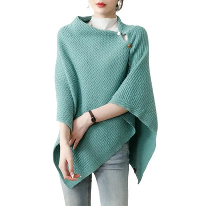 High-end Knitted Cape Shawl Blouse Angel Wishes