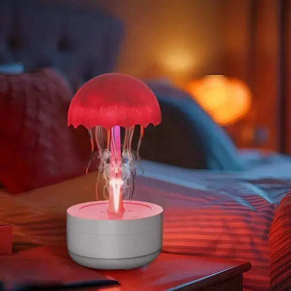 Jellyfish Humidifier Fragrance Diffuser Colorful Night Light Heavy Fog Essential Oil Diffuser Home Bedroom Office Air Humidifier Angel Wishes