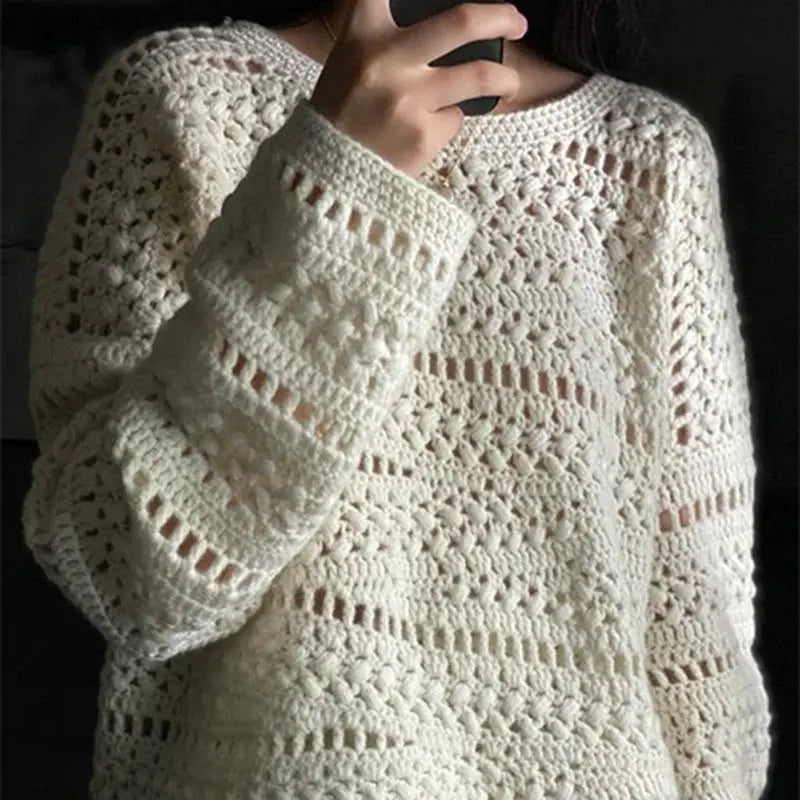 Hollow Cashmere Knitted Sweater Angel Wishes