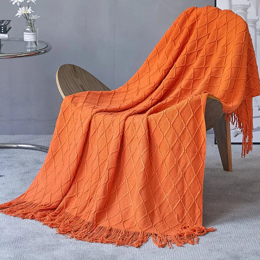 Knitted Blanket Sofa Cover Angel Wishes