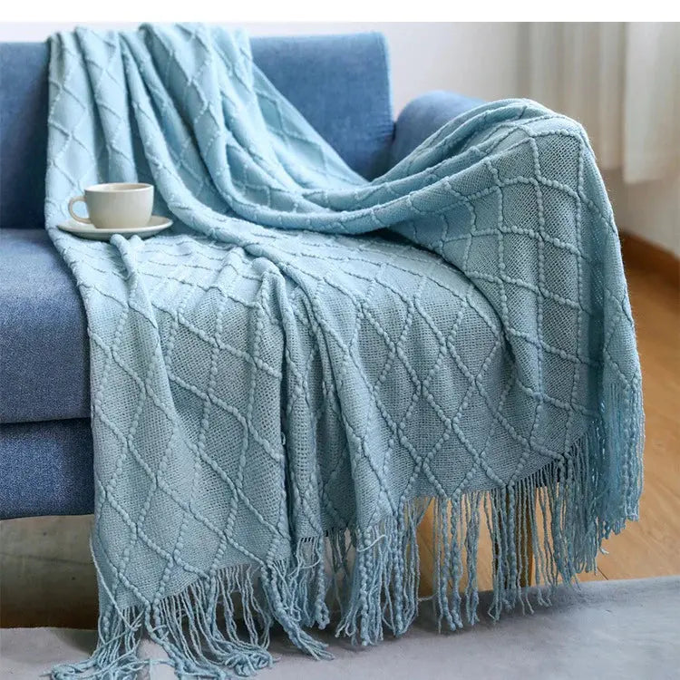 Knitted Blanket Sofa Cover Angel Wishes