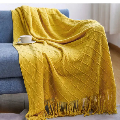 Knitted Blanket Sofa Cover Angel Wishes