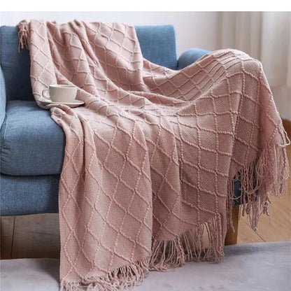 Knitted Blanket Sofa Cover Angel Wishes