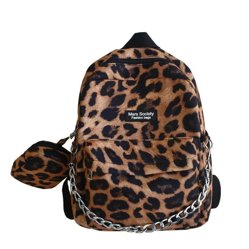 Fashion Leopard And Zebra Pattern Backpack Angel Wishes