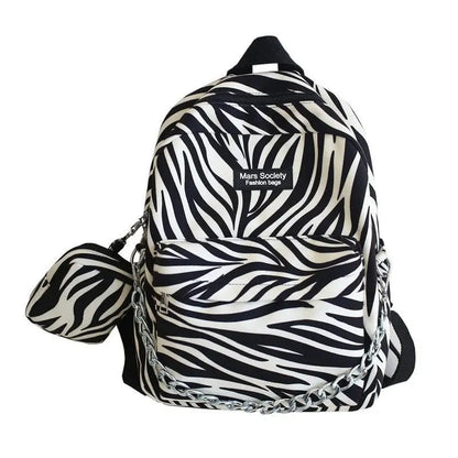 Fashion Leopard And Zebra Pattern Backpack Angel Wishes