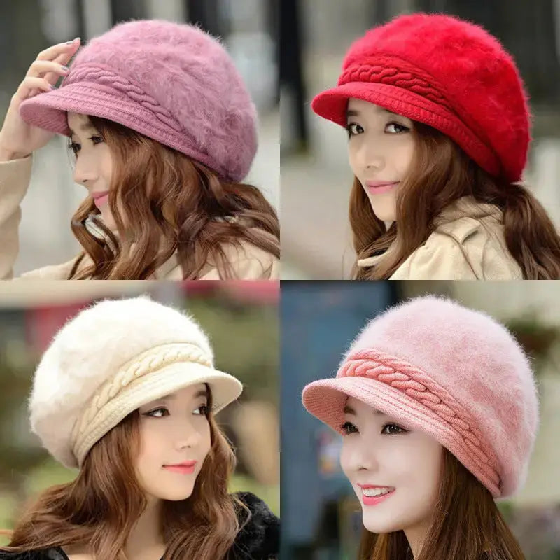 Ladies winter knitted beret Angel Wishes