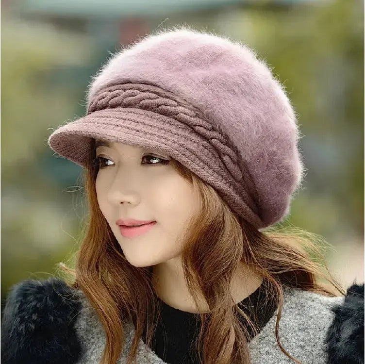 Ladies winter knitted beret Angel Wishes