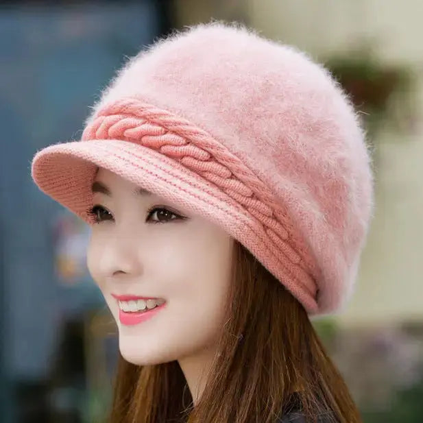 Ladies winter knitted beret Angel Wishes