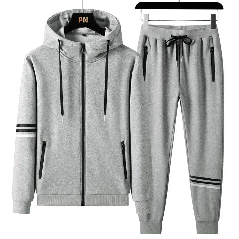 Men's Casual Sports Pure Cotton Hooded Sweater Trousers Two-piece Set Angel Wishes