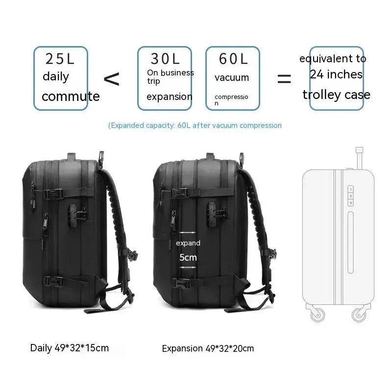 Men's Minimalist Multifunctional Large Capacity Travel Backpack Angel Wishes