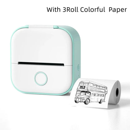 Mini Pocket Small Portable Bluetooth Cell Phone Label Thermal Printer Angel Wishes