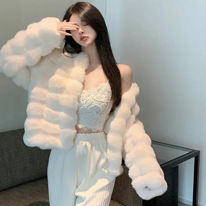 Mink Velvet Eco-friendly Fur Coat For Women Short Angel Wishes