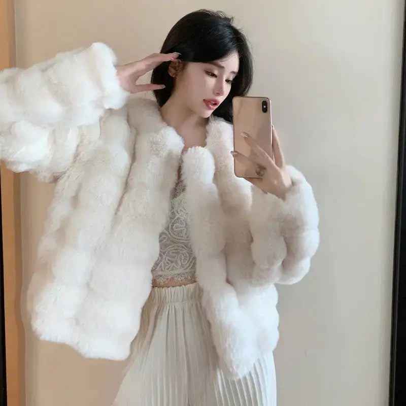 Mink Velvet Eco-friendly Fur Coat For Women Short Angel Wishes