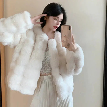 Mink Velvet Eco-friendly Fur Coat For Women Short Angel Wishes