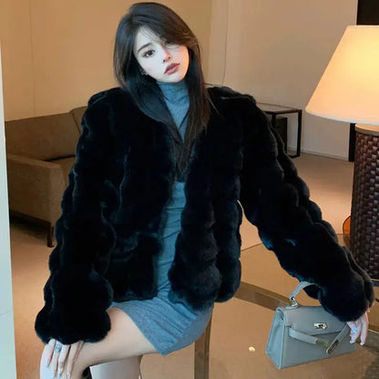 Mink Velvet Eco-friendly Fur Coat For Women Short Angel Wishes